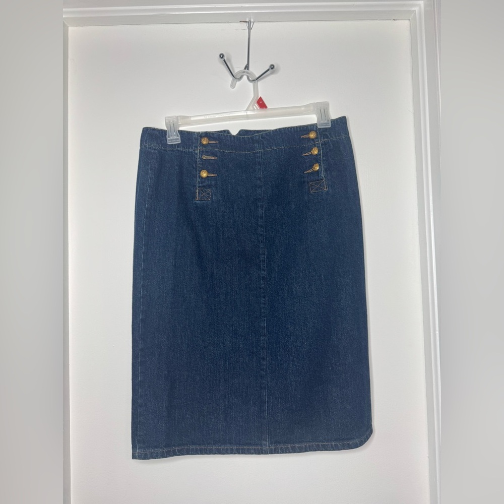 Lauren Ralph Lauren Pencil Skirt Size 14 Dark Wash
